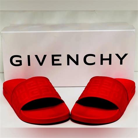 givenchy 4g embossed flat pool sandals|GIVENCHY 4G Liquid logo.